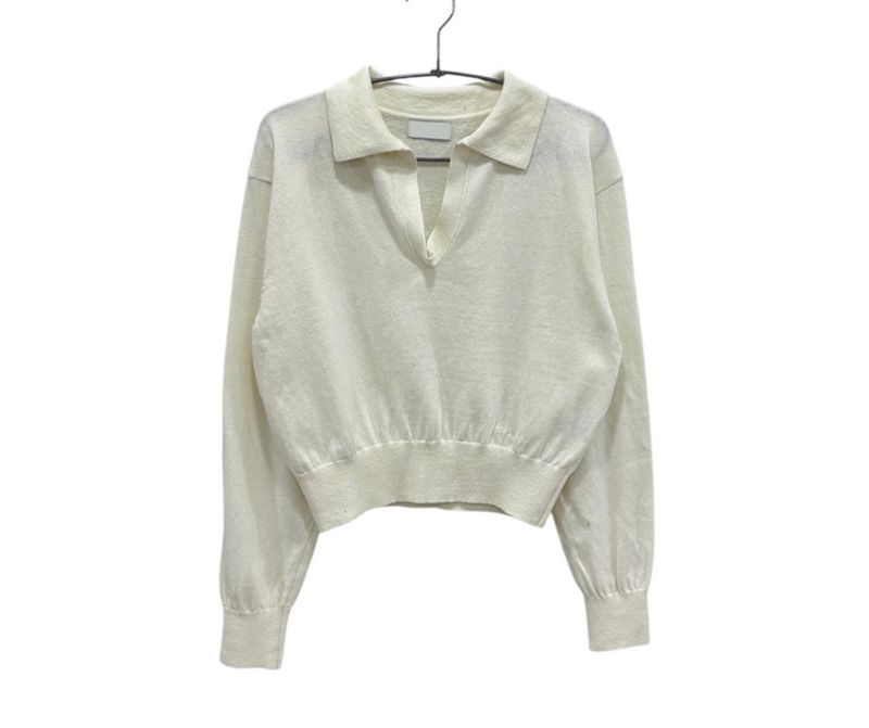 Ellen Open Collar Crop Knit (4c)