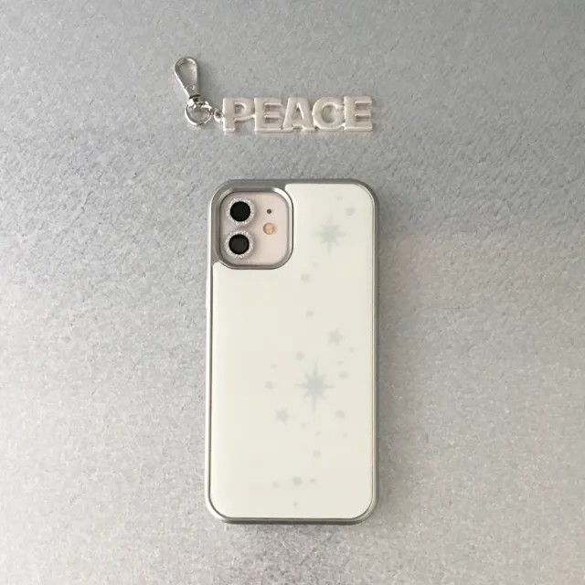 Light and stars in gray silver epoxy case