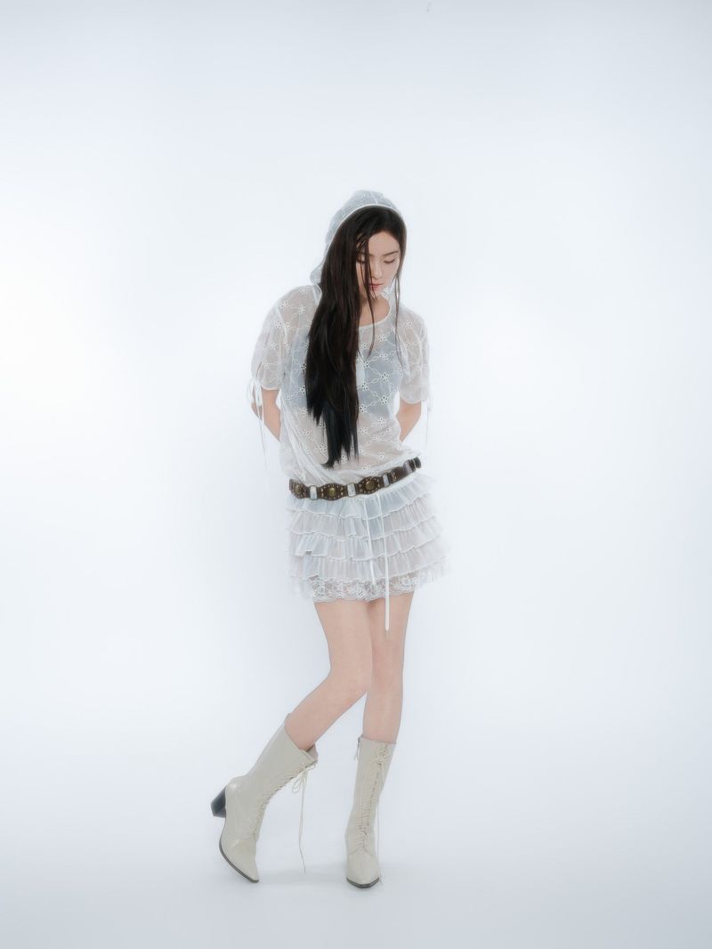 LACE HOODIE DRESS