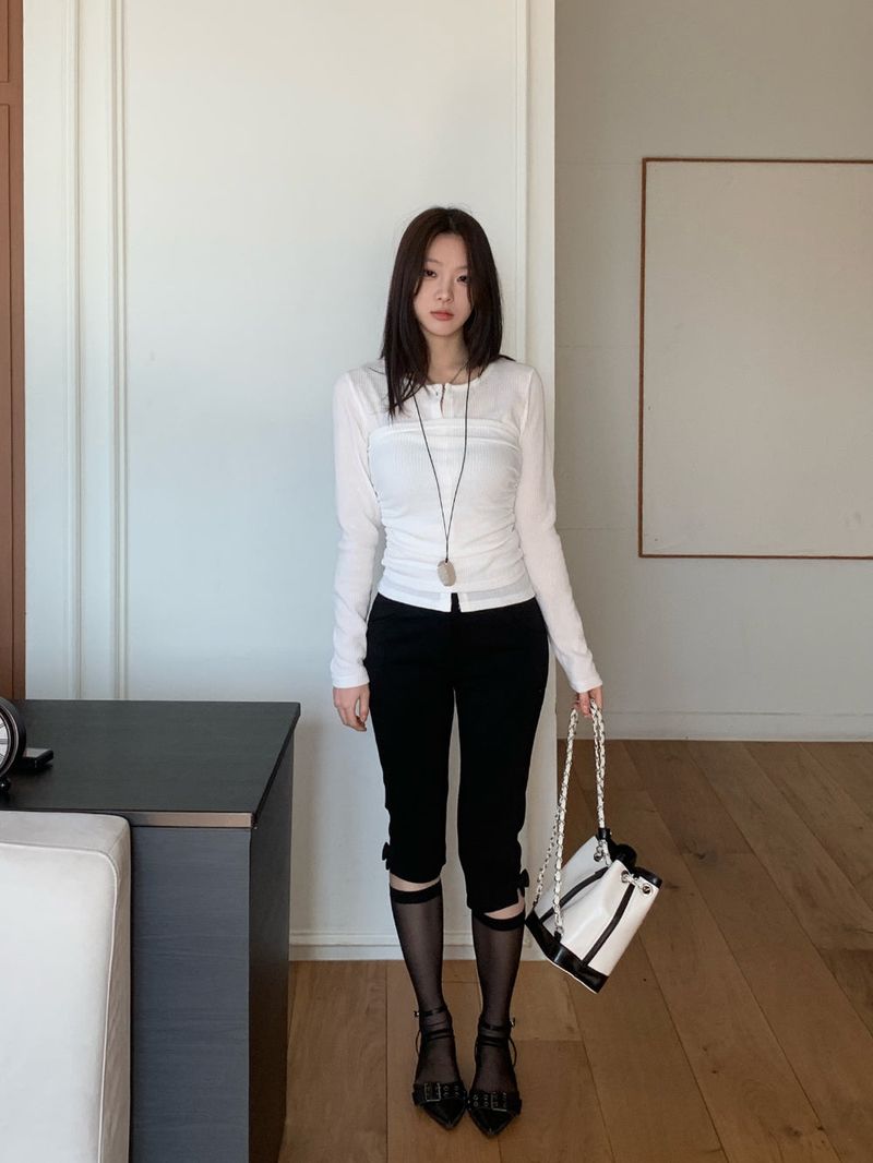 Blair Ribbon Biker Cari Pants