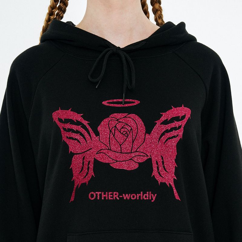Monster Rose Hoody [Pink Glitter]