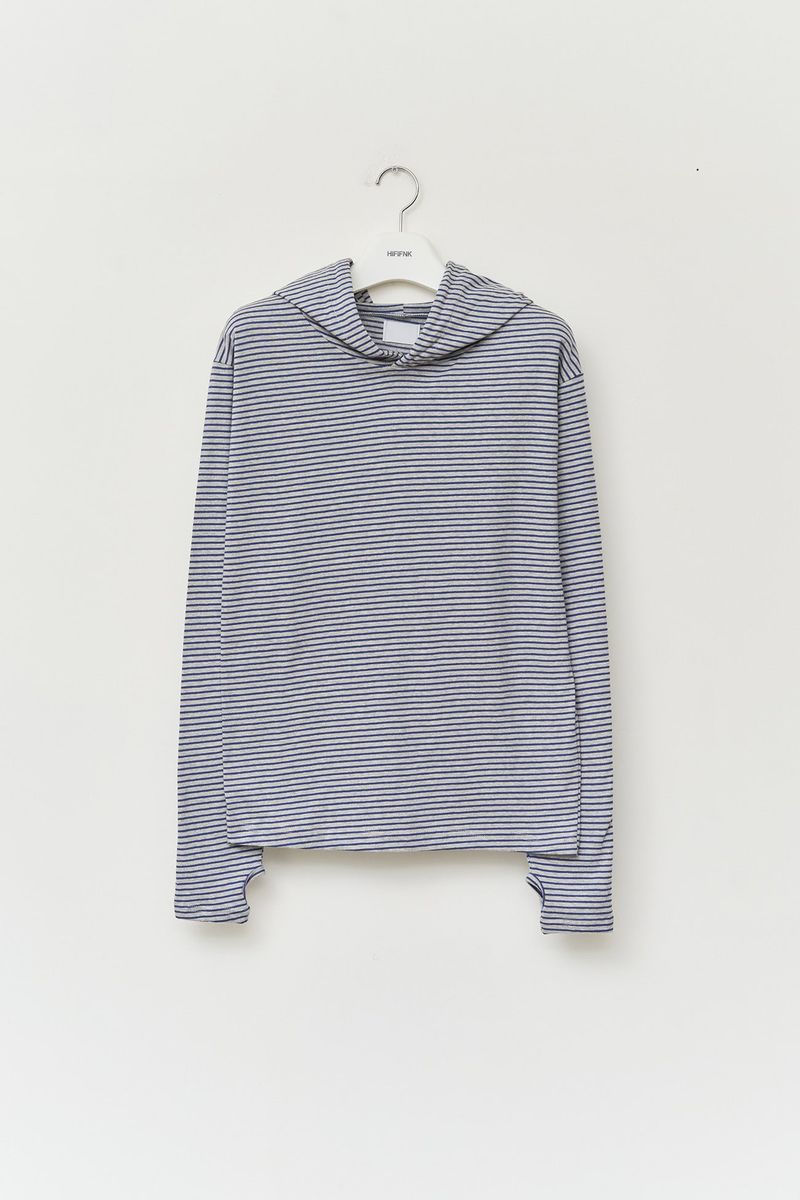 Yen Striped Hooded Top