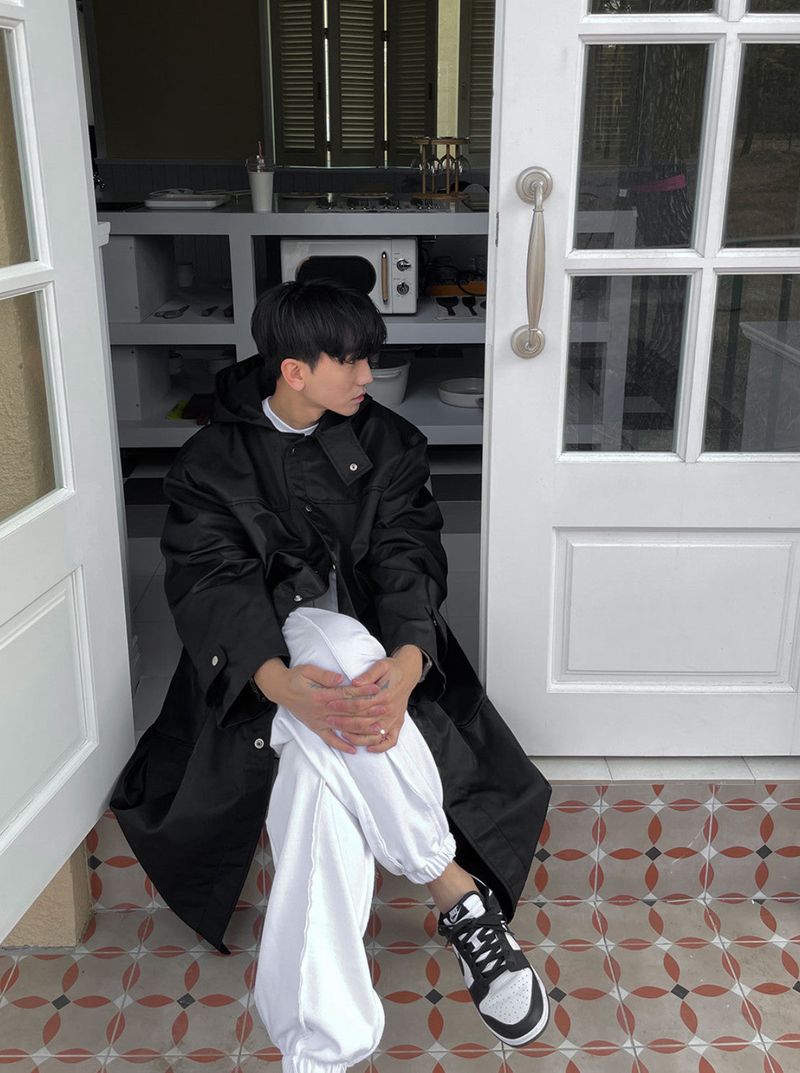 ASCLO Snap Button Hood Coat (2color)
