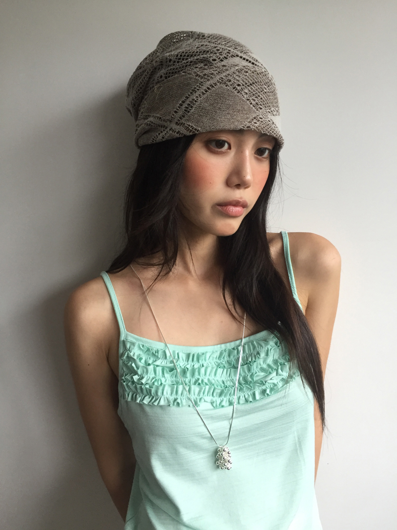 Node punched hair scarf (2color)