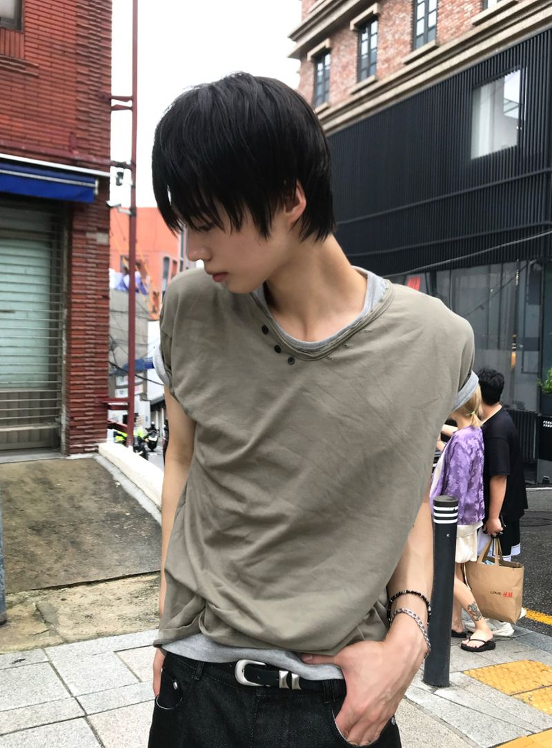 Washed Henley Tee