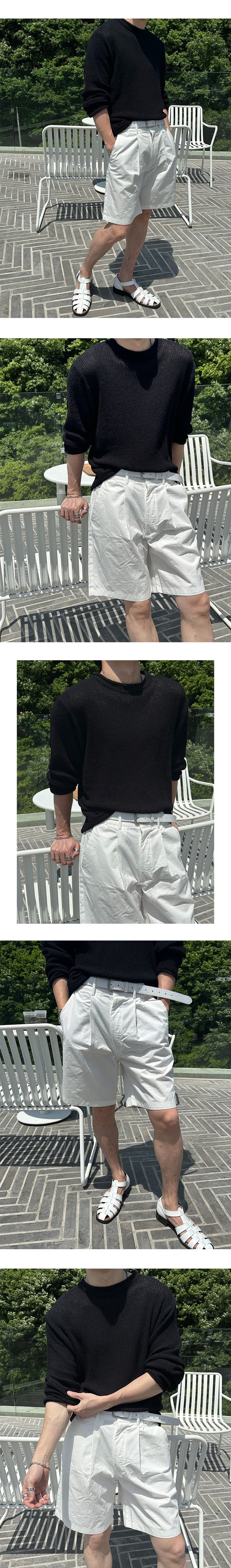 [S/S] Bio pin tuck bermuda pants(5color)