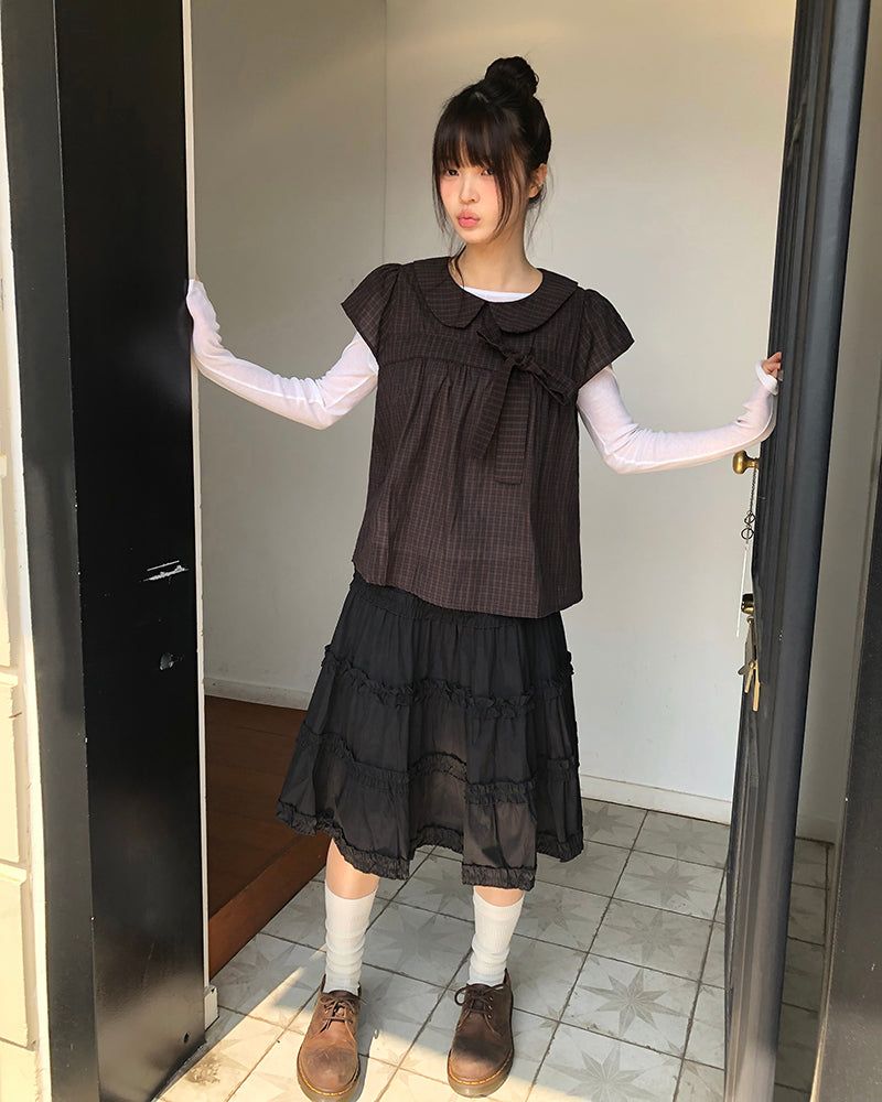 Hanyu Frill Midi Skirt
