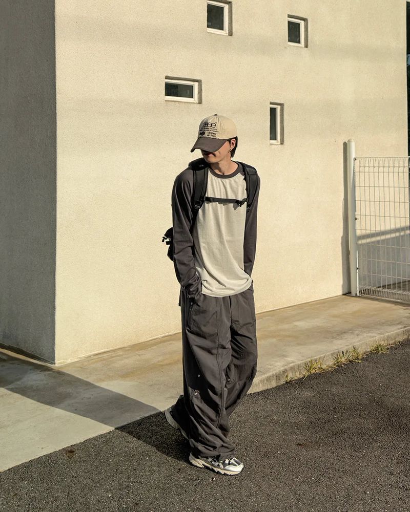 Dock rivet panel nylon pants