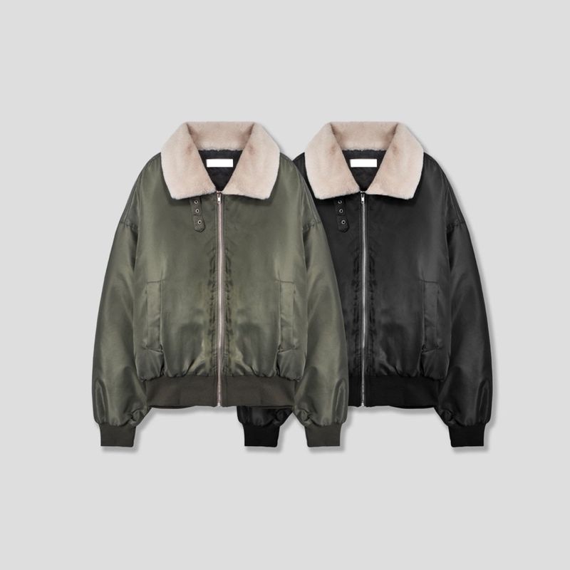 Cropped Aviator Mustang Jacket (2 colors)