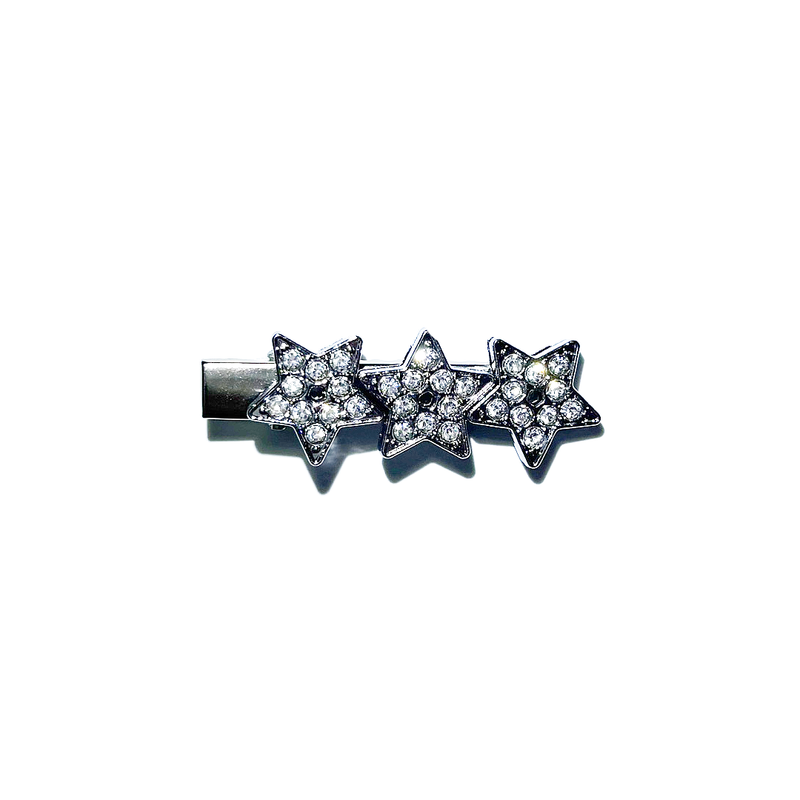 Crystal three stars hairpin
