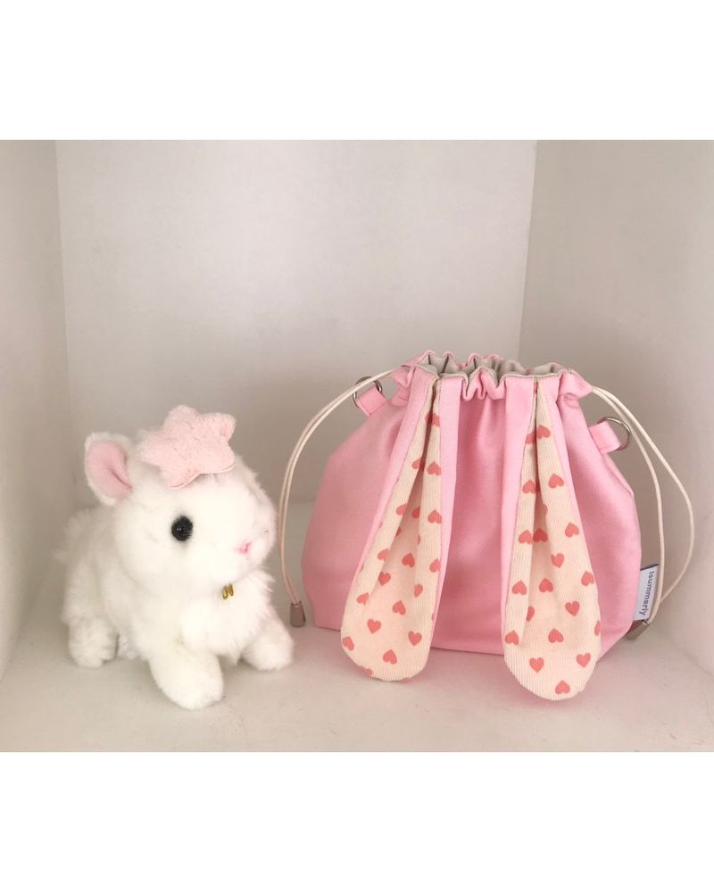 Bunny bag - Pink heart