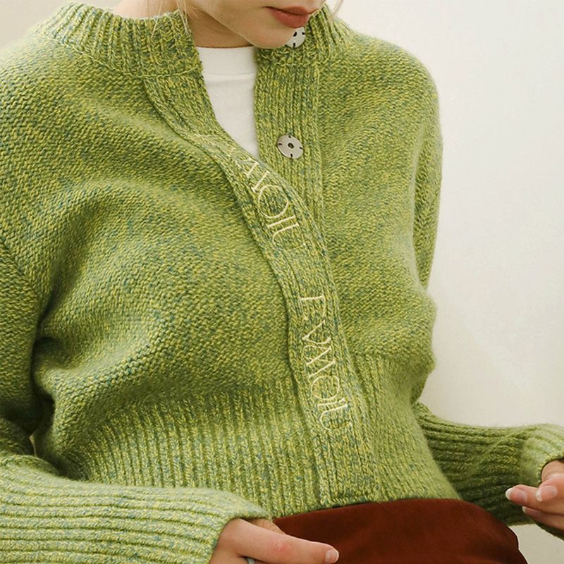 ALPACA SLIM CARDIGAN - MINT GREEN