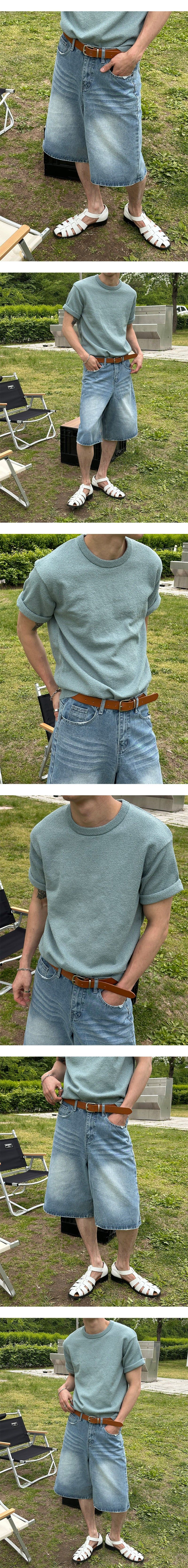 [S/S] Damage bermuda denim pants(2color)