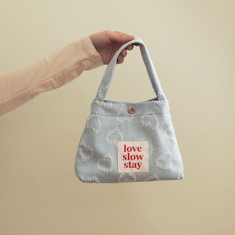 denim tote mini-icing blue