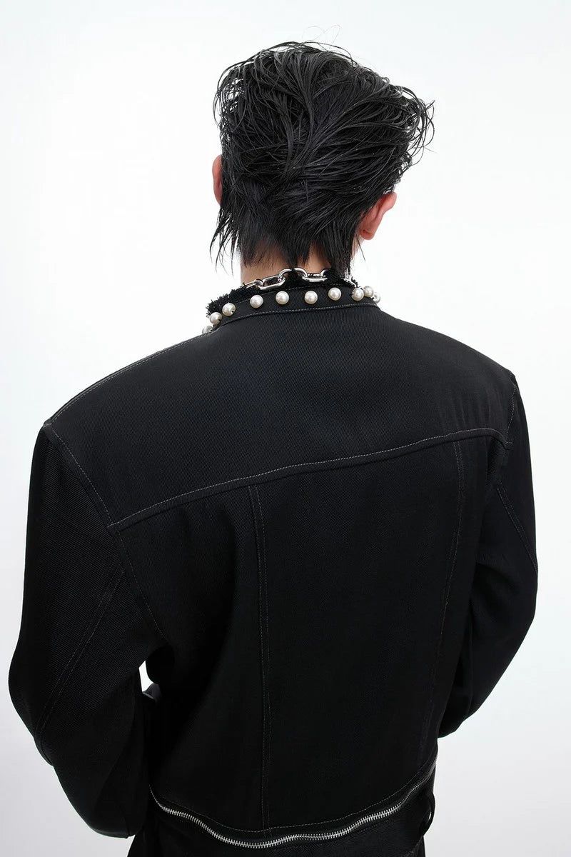 Pearl Trim Cropped Jacket