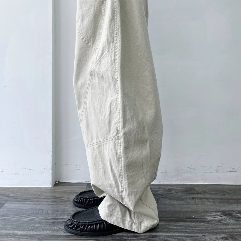 Curved Paneled Balloon Trousers