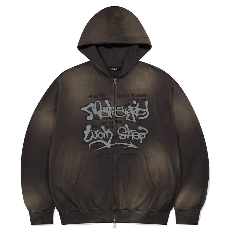 SPRAY GRAFFITI ZIP UP HOODIE