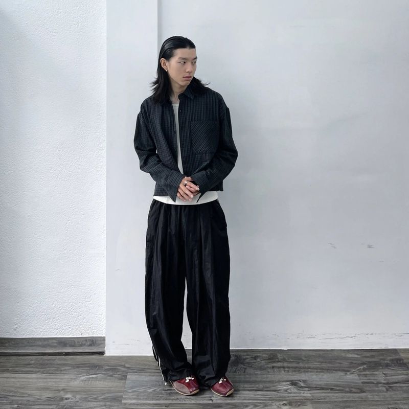 Bungee Hem Track Wide Trousers