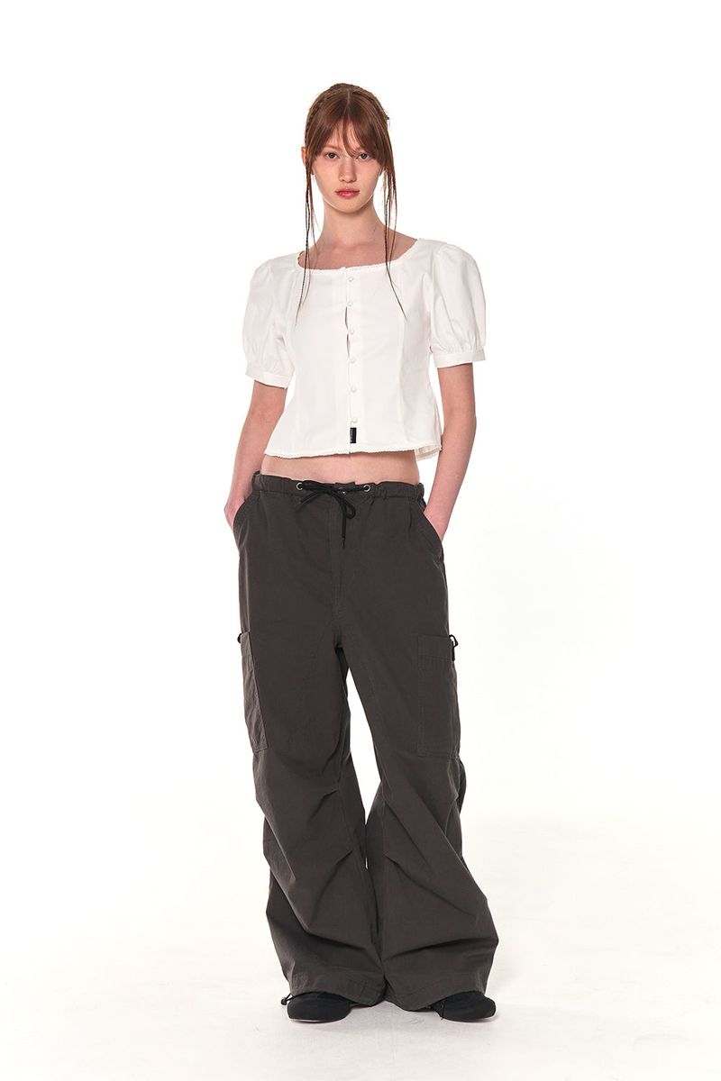 VINTAGE PARACHUTE CARGO PANTS (KHAKI)