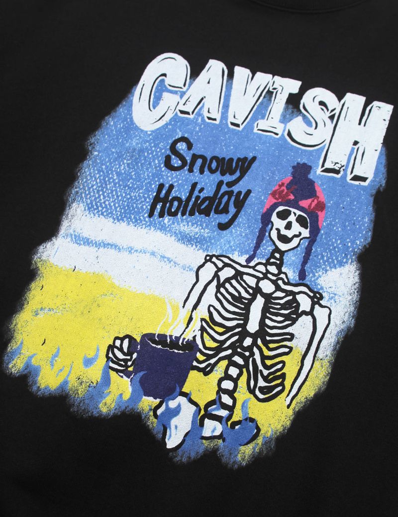 SNOWY HOLIDAY SWEATSHIRT BLACK(CV2CFUM465A)