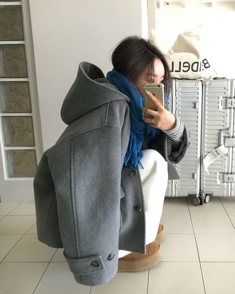 [ORIGINAL] CHILD HOOD WOOL SHORT COAT