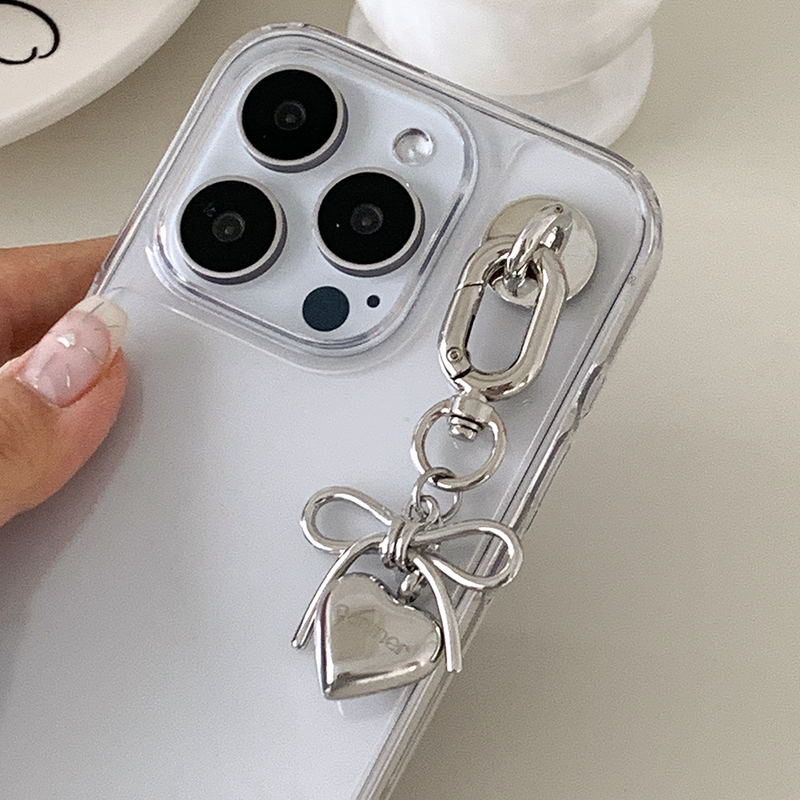 [handmade] ribbon heart keyring