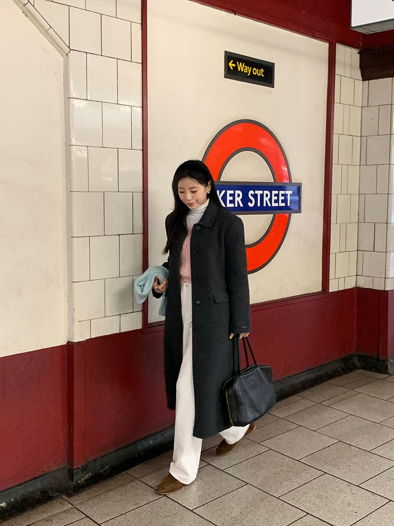 [MADE] Elton Stitch Wool Handmade Long Coat