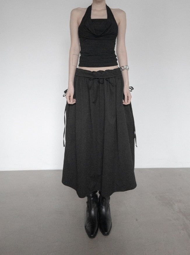 Ar Cowl Neck Halter Tube Top