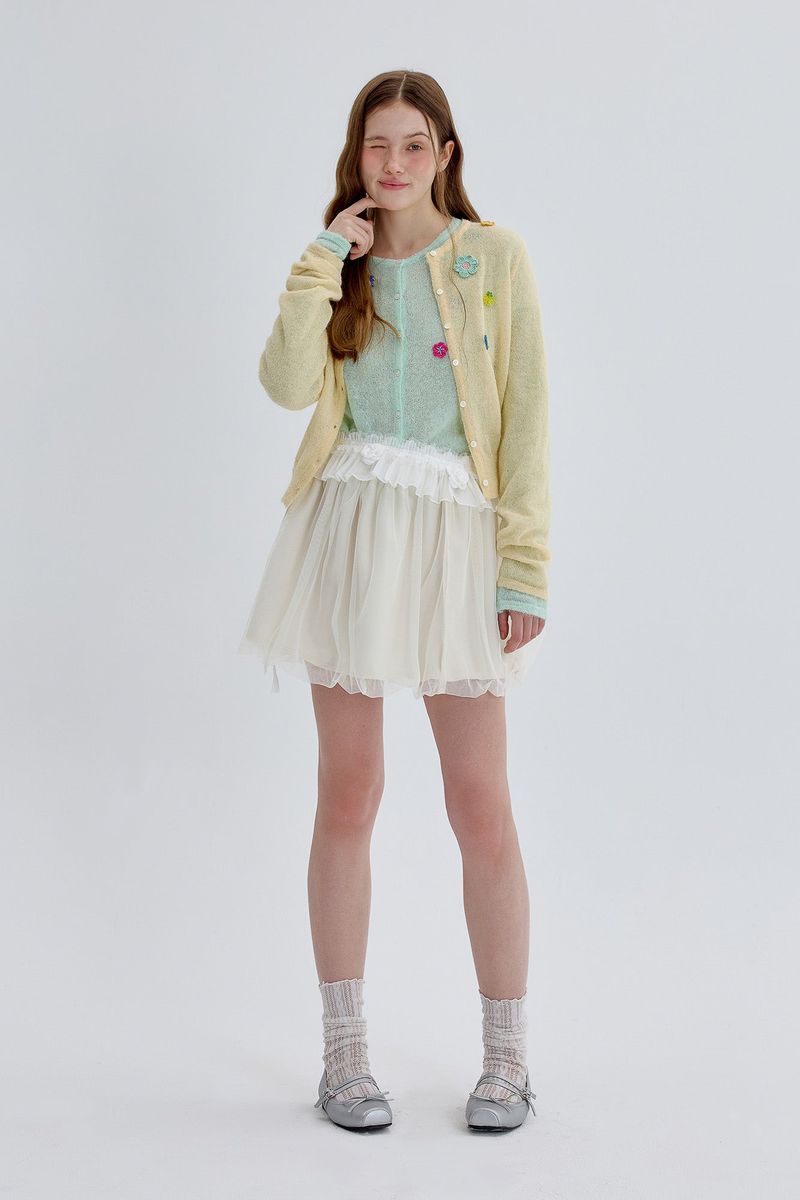 Petal Knit Cardigan [Yellow]