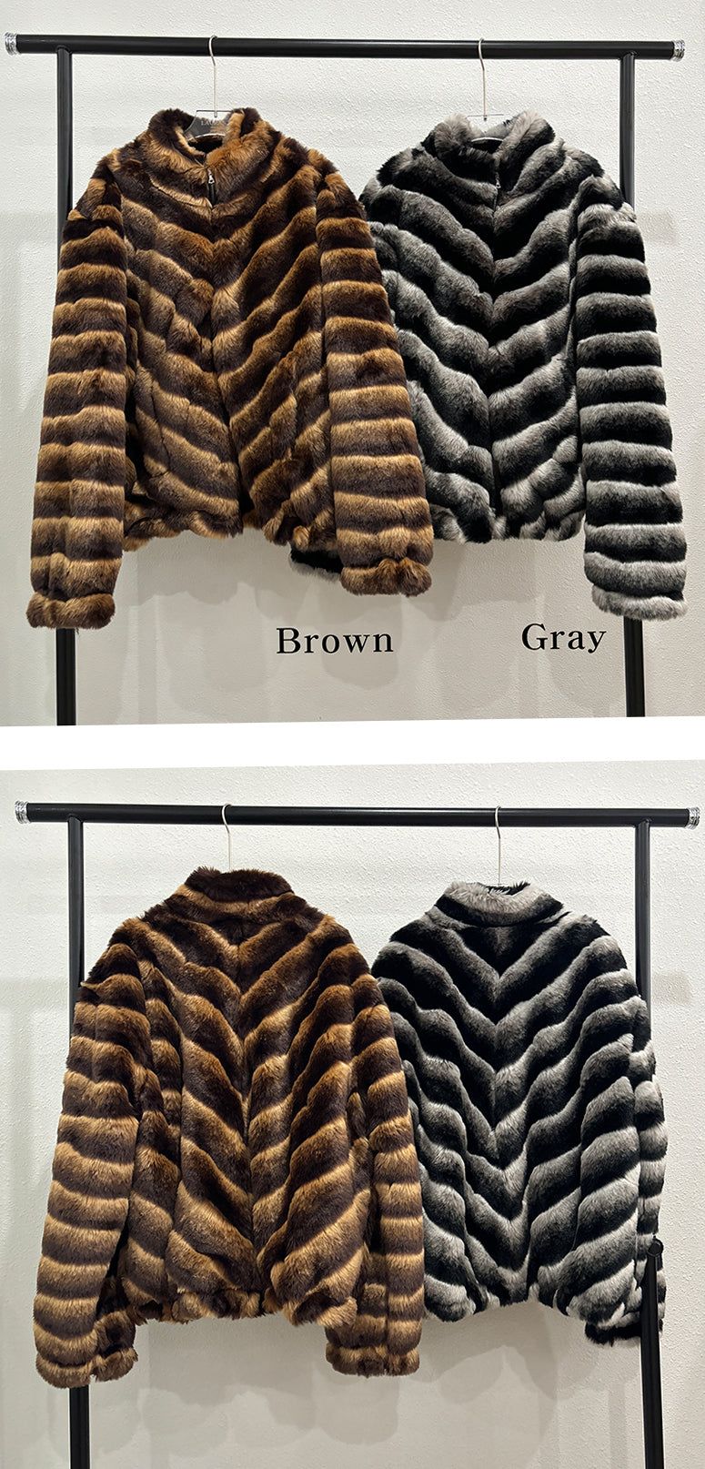 [F/W] Wave fur gradation padding jumper(2color)