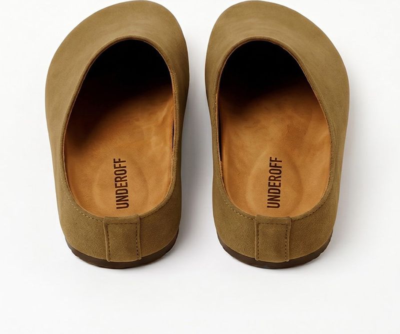 Suede Clogs Light Brown