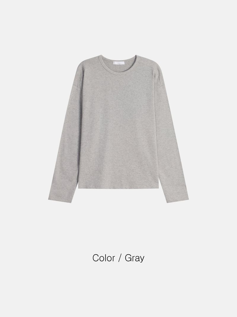 Checker Basic Crop Cut-Out Long Sleeve 3C
