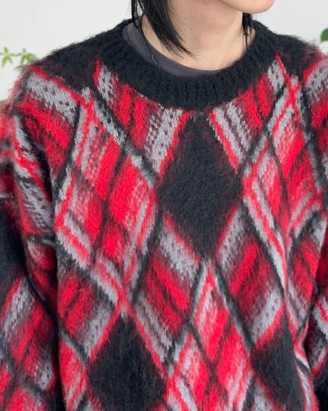 Laken faded argyle knit