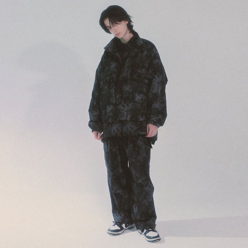 tie-dye crop jacket_black