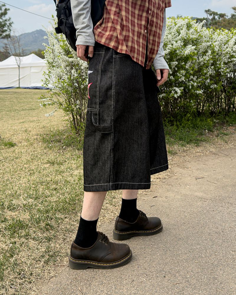 Stel Patch Bermuda Denim Pants