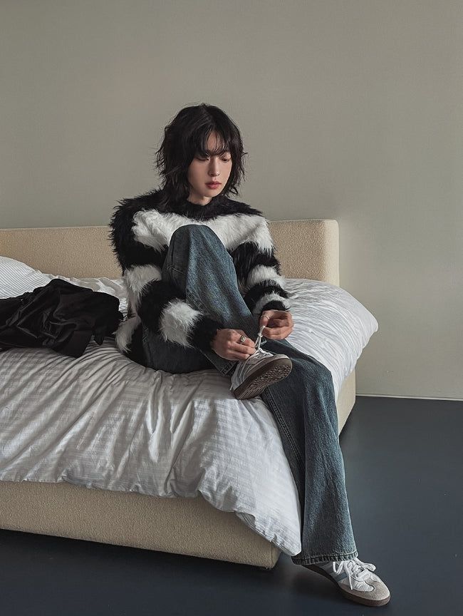 Haze Stripe Mohair Knit