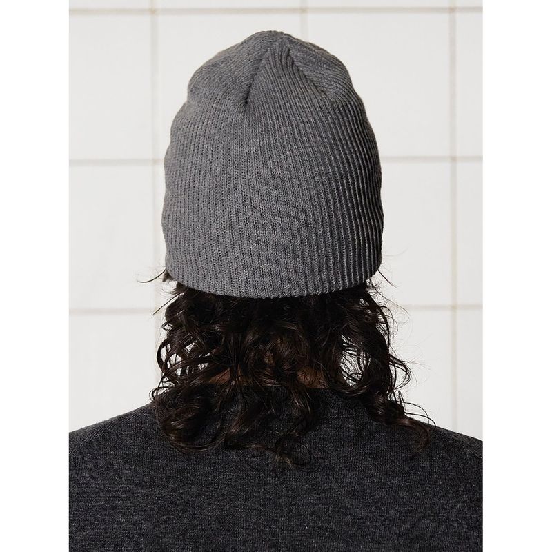BUTTON FLOWER BEANIE / GREY