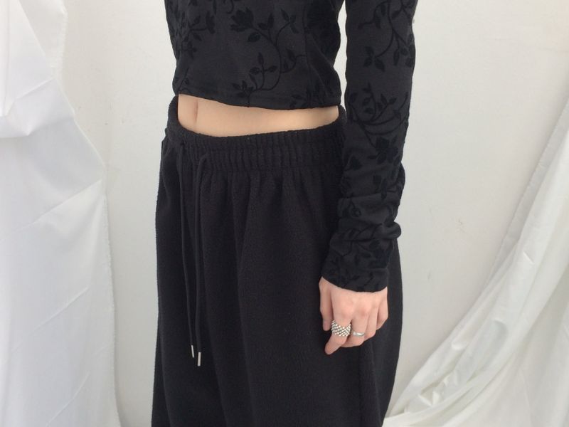Floral cross-neck top