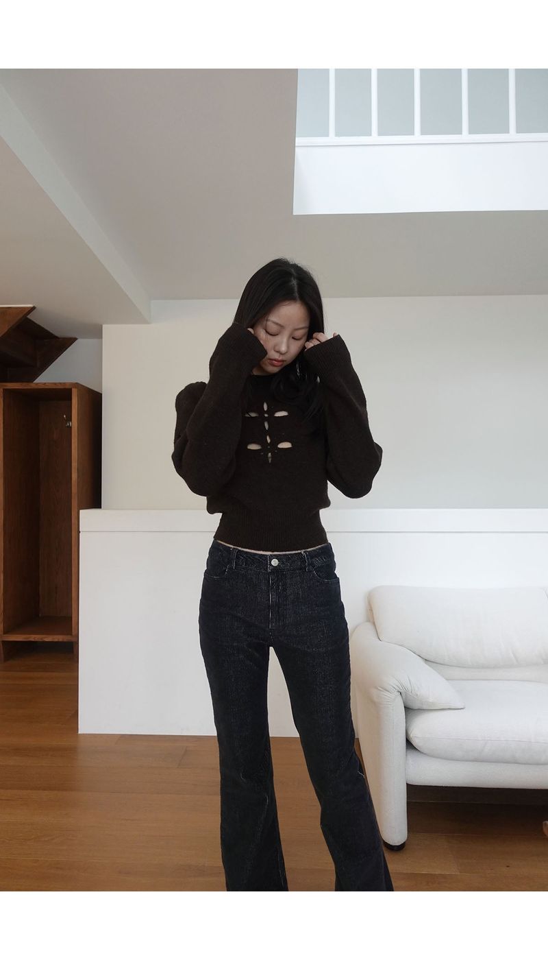 snow bell eyelet knit (2C)
