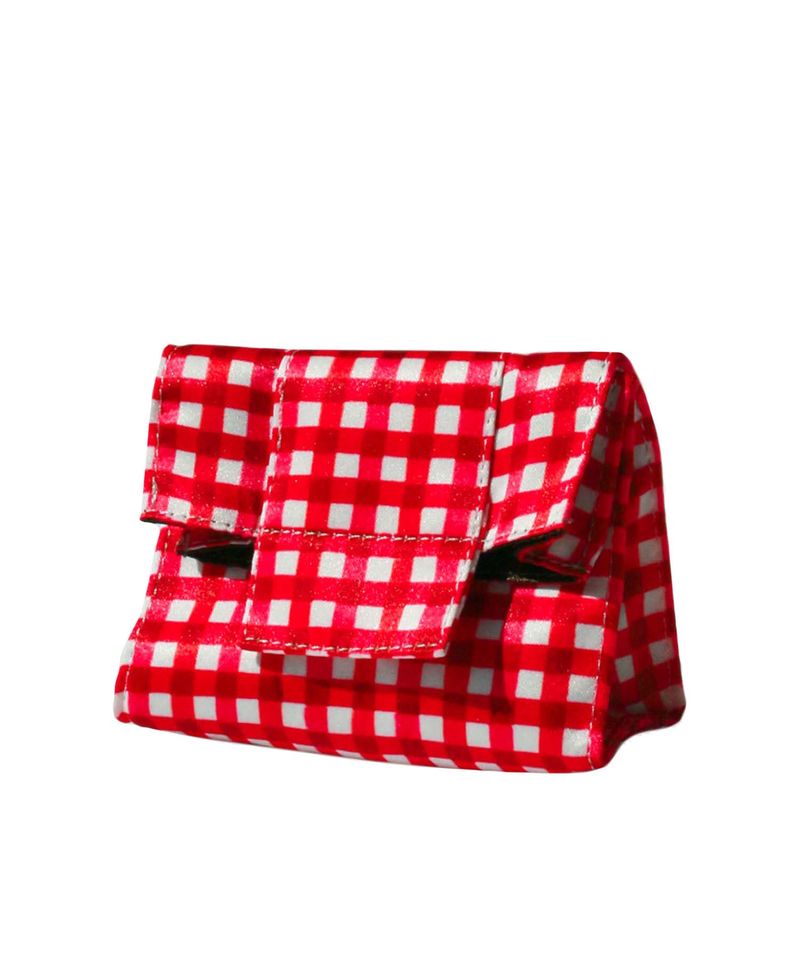 Gingham Mini Pouch - Red