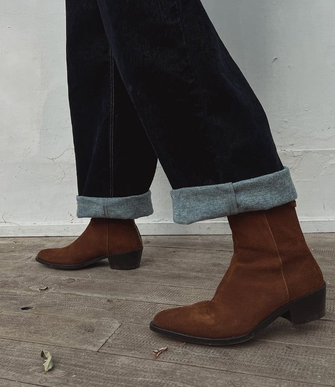 [Handmade] Rope suede boots