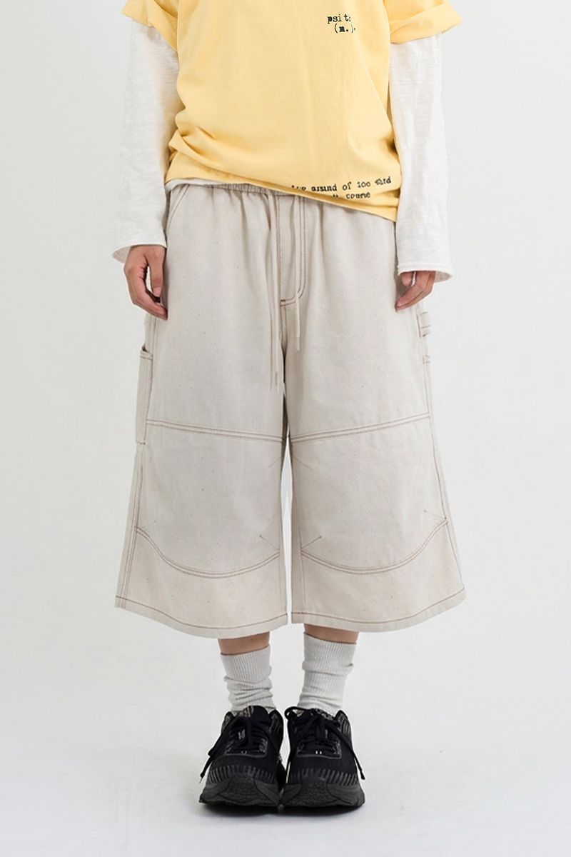 Washed Volume Carpenter Bermuda Pants