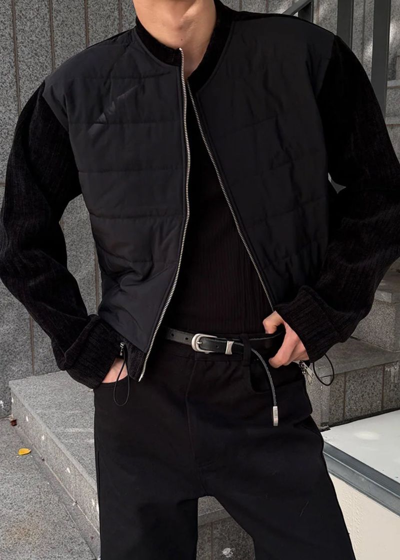 [F/W] Velvet crop padding cardigan(2color)