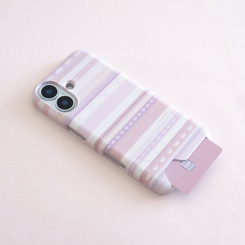 [MADE] Soft stripe case (Cocoa purple)