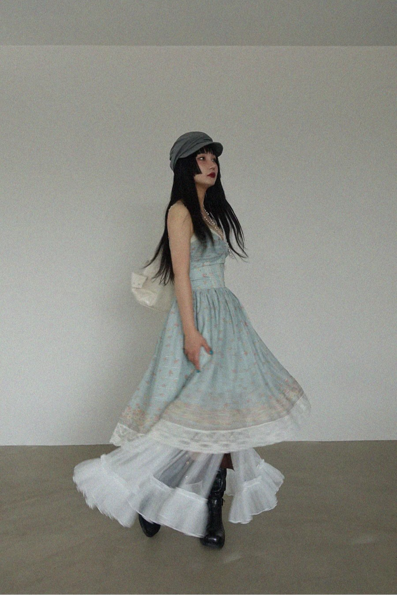 MINT BLOSSOM LACE DRESS