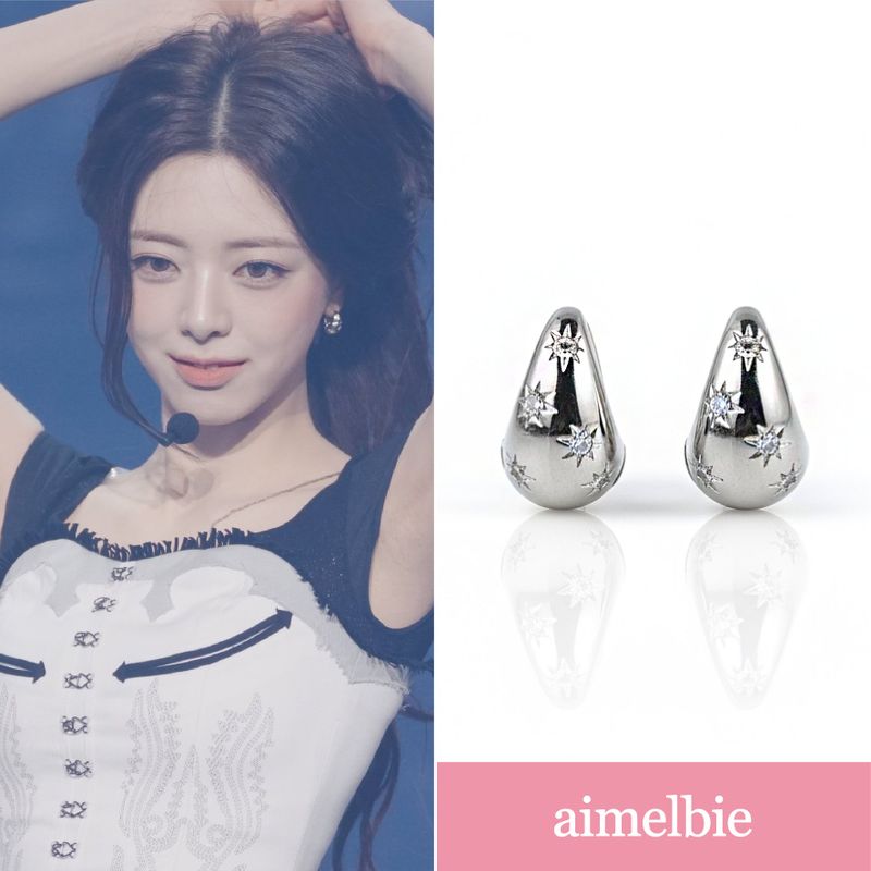[ITZY Yuna Piercing] タロットスターハギーズピアス - Silver Color