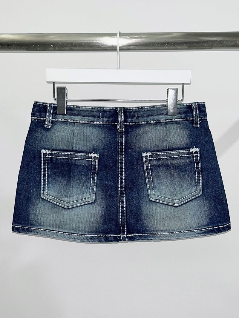 STITCH SKIRT-DARK BLUE
