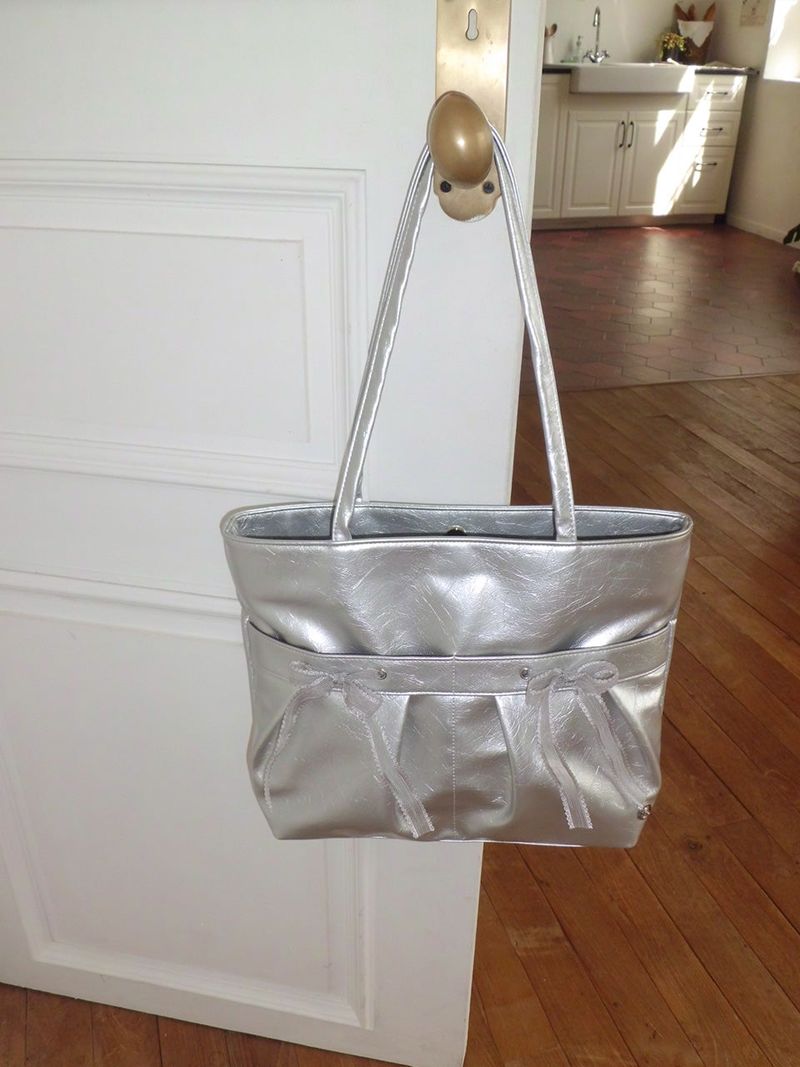 Easy ribbon bag_silver