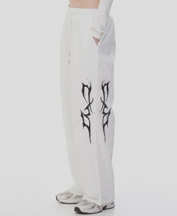 THUNDER EMBROIDERY LOGO STRING NYRON PANTS