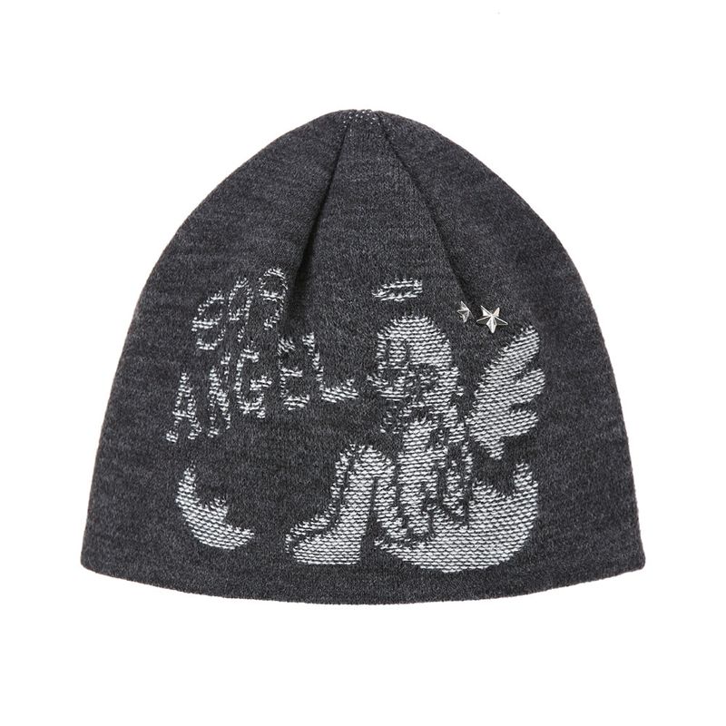 Egg Angel Beanie - CHARCOAL